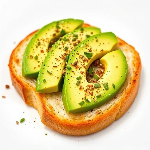 Freshly made avocado toast with everything bagel seasoning