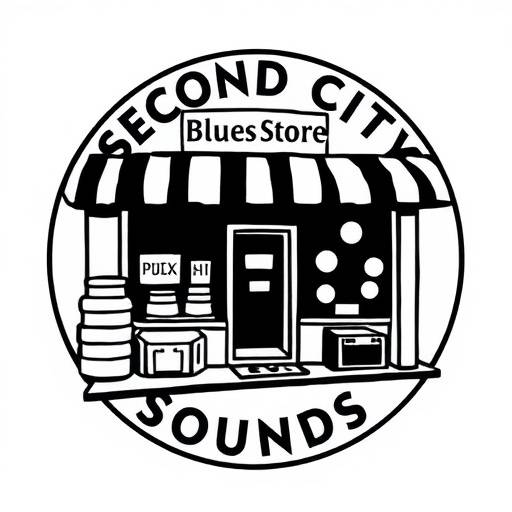 Logo of 'Second City Sounds' - A Chicago record store specializing in blues and jazz
