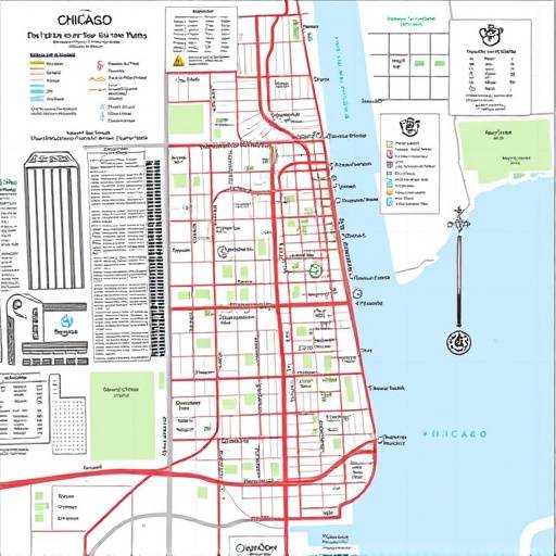 Map of Chicago showing the location of Find Local Gems office in downtown Chicago